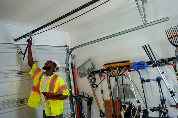 Professional Garage Door Installation technician working in Forrest, IL